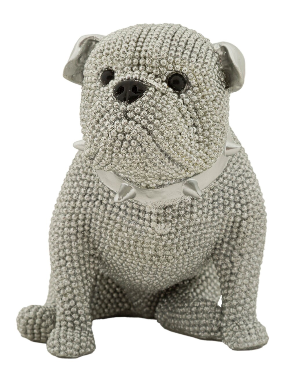 Statueta / figurina decorativa Dog Sparky, Mauro Ferretti, 17x11x14 cm, polirasina, argintiu - imagine 7